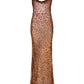 Thyra - Leopardprint Spaghetti Maxikjole