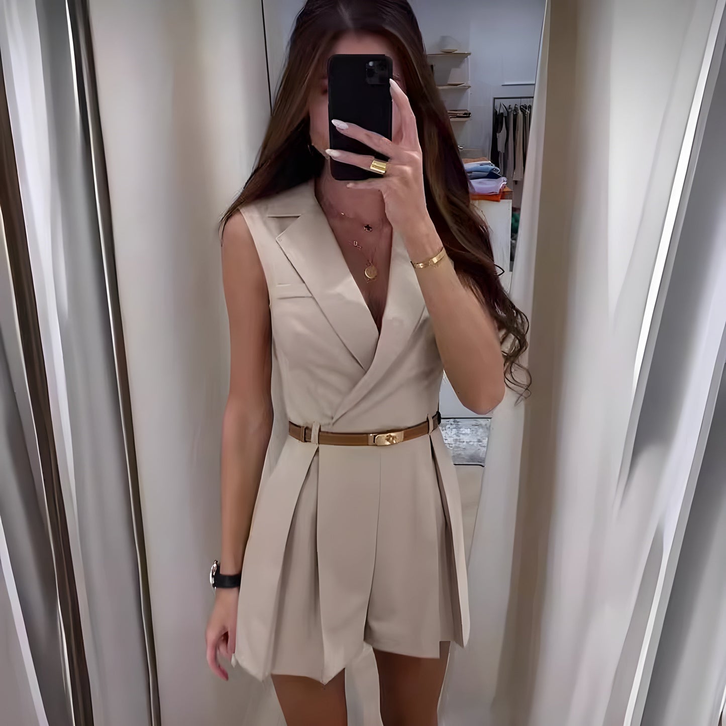 Stilfuld ærmeløs jumpsuit - Madeleine