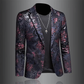 Enkeltradet blazer med blomsterprint - Richer
