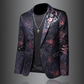 Enkeltradet blazer med blomsterprint - Richer