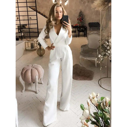Eleonore - Elegant Jumpsuit Med Høj Krave