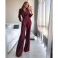 Eleonore - Elegant Jumpsuit Med Høj Krave
