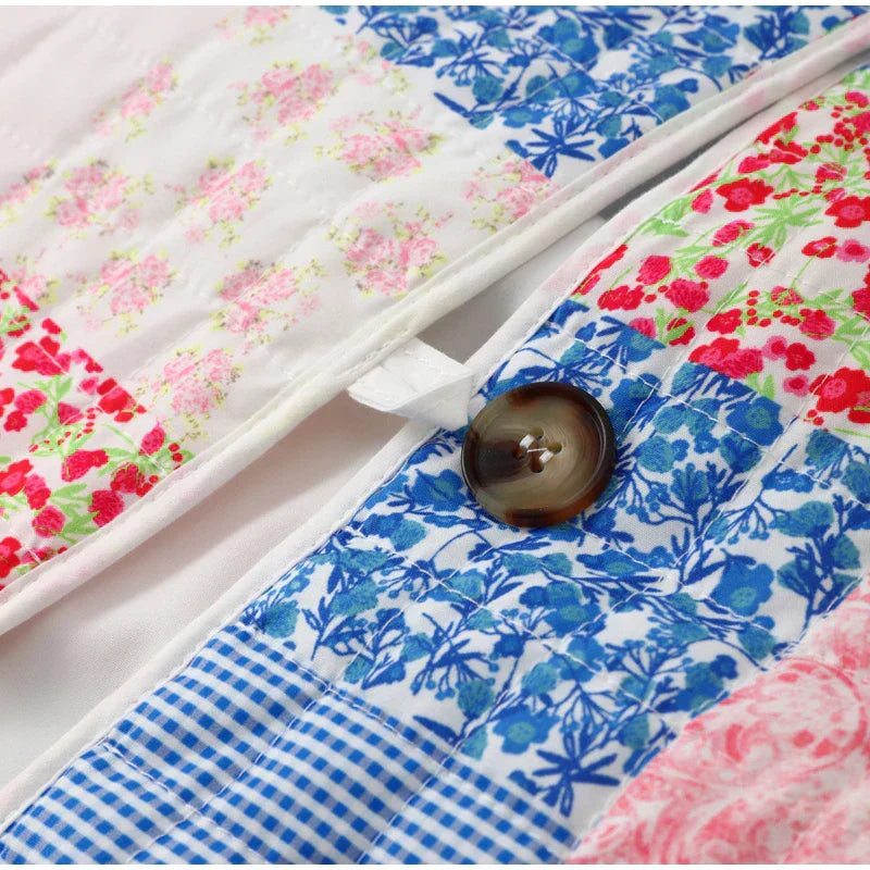 Trendy quiltet patchworkjakke - Zariyah