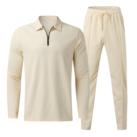 Christoph - Polo T-shirt-sæt med lynlås