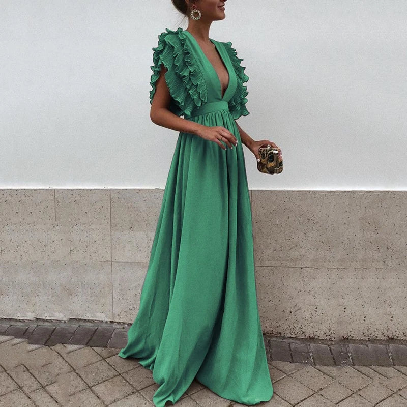 Kailey - Elegant kjole med flæseærmer
