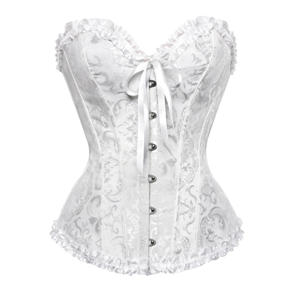 Blomstret bustier-korset til kvinder med blonder - Jannik
