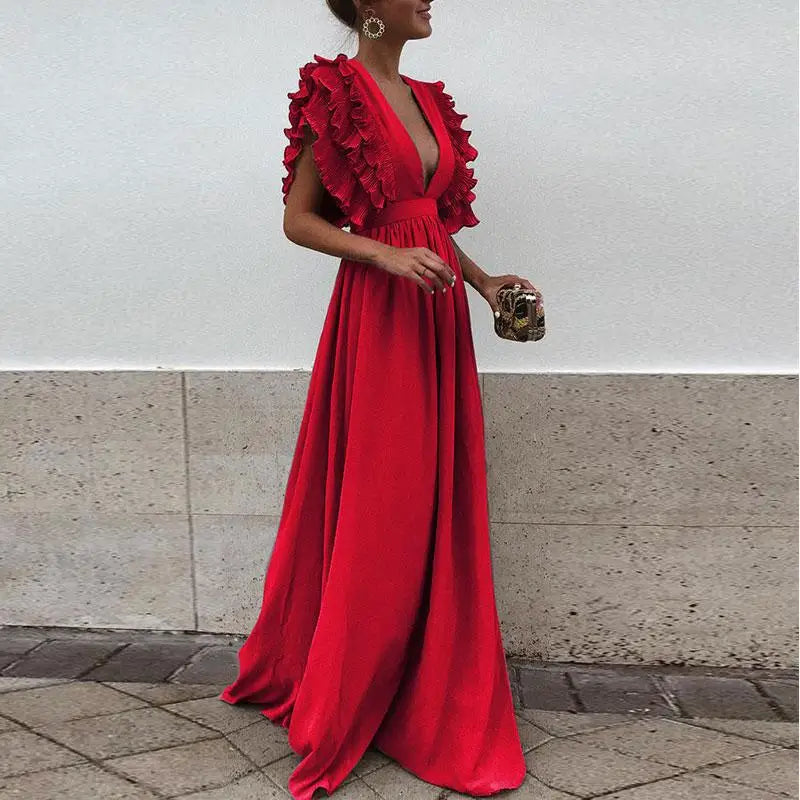 Kailey - Elegant kjole med flæseærmer