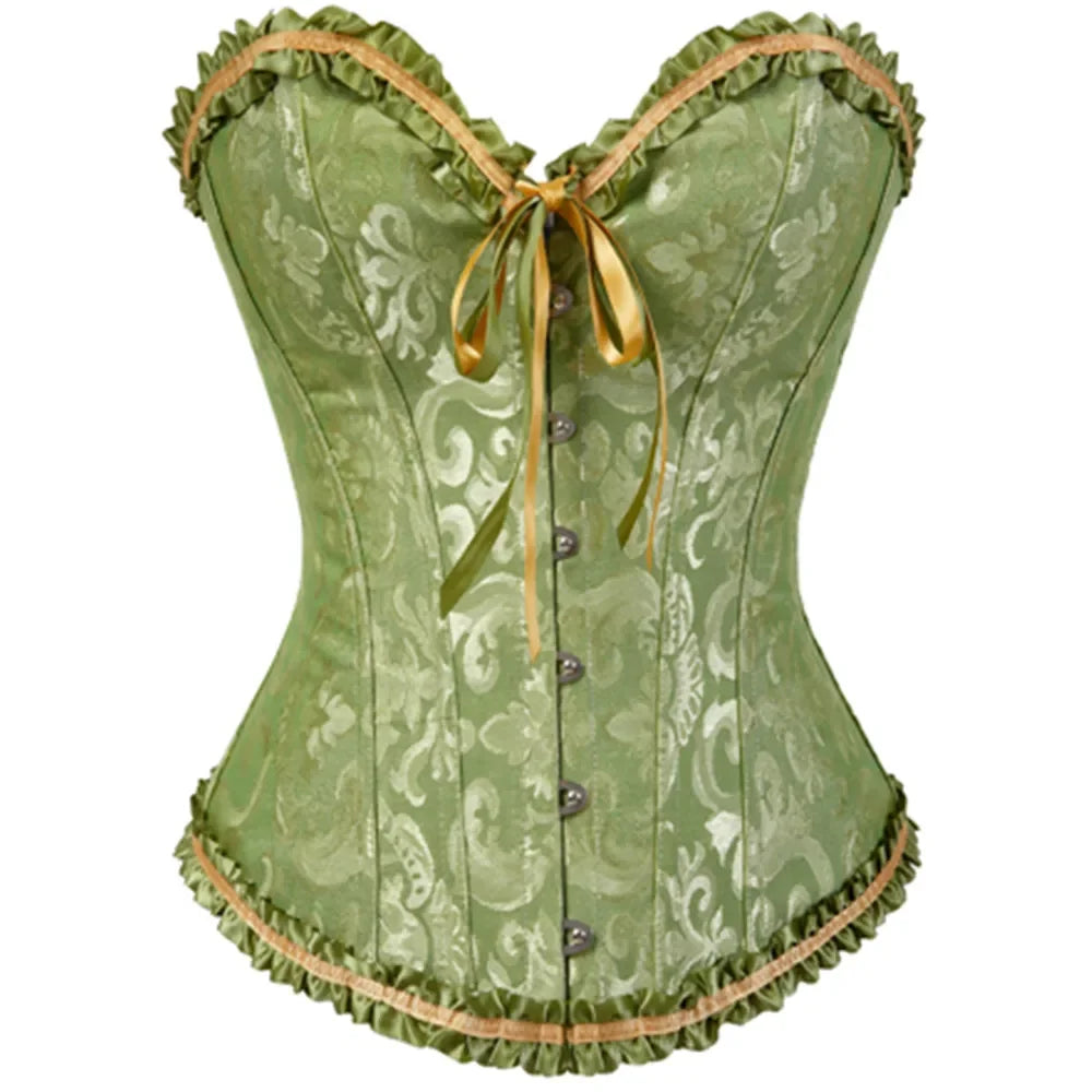 Blomstret bustier-korset til kvinder med blonder - Jannik