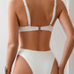 Push up-bh med solid ring og højtaljet bikinisæt - Arya