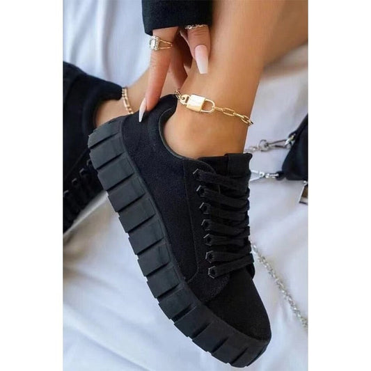Gertraud - Sort trendy sneakers til kvinder