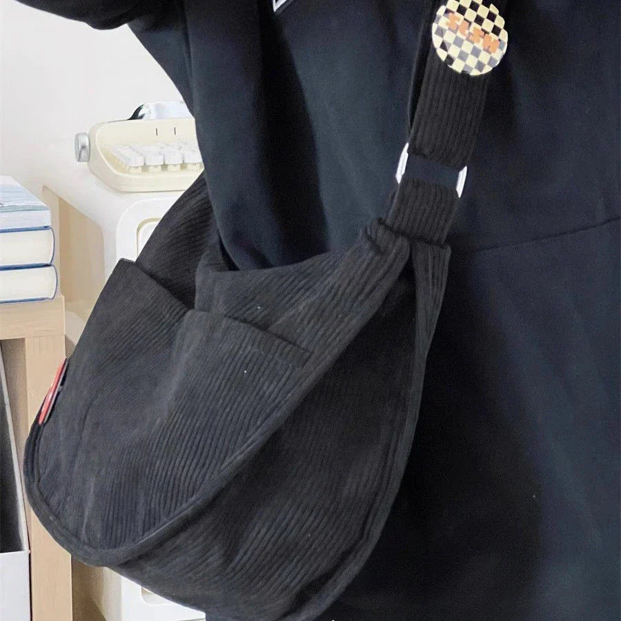 Kvinders Corduroy Crossbody-taske - Oriella