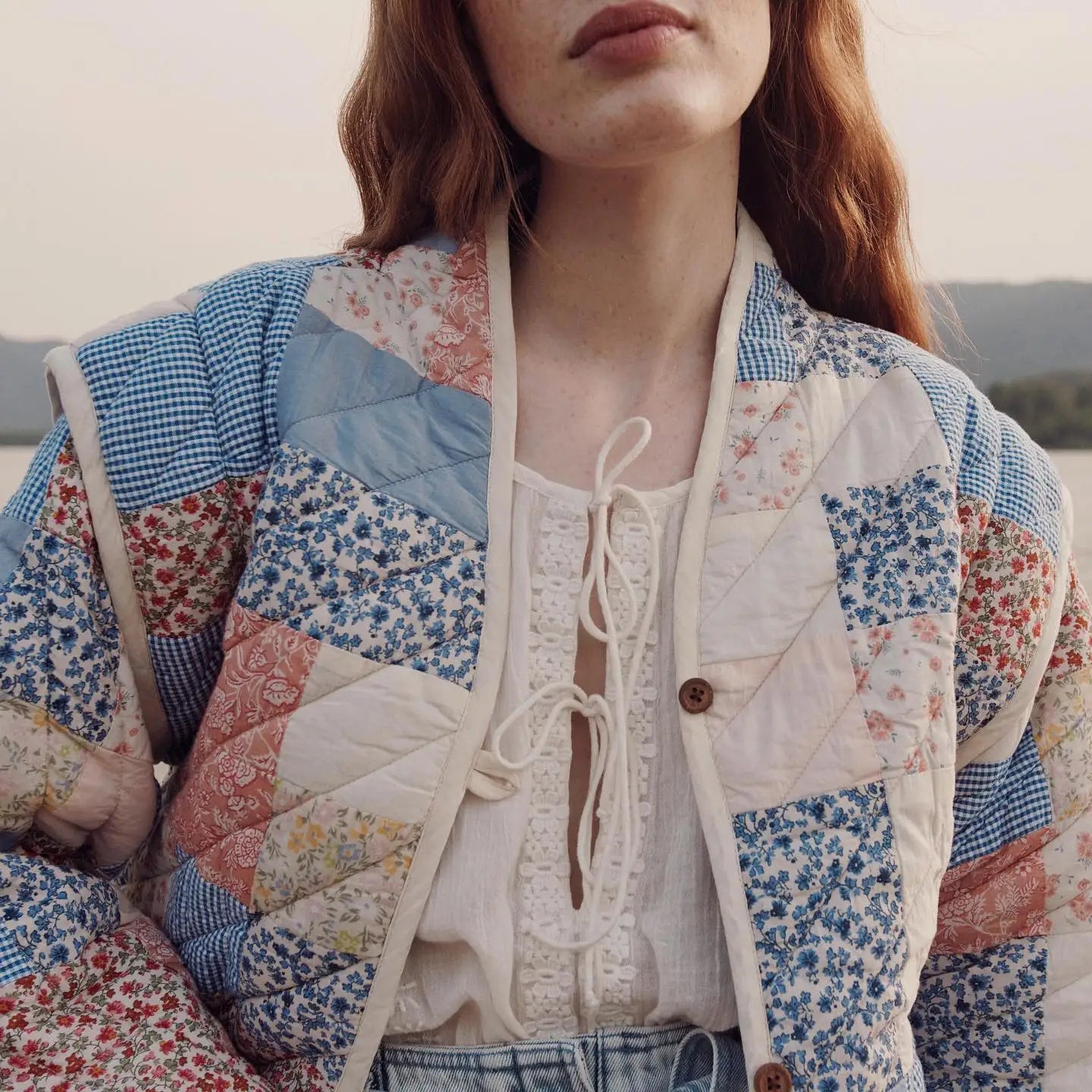 Trendy quiltet patchworkjakke - Zariyah