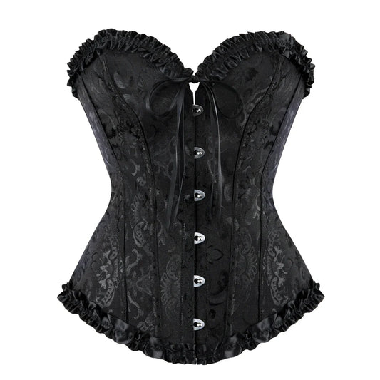 Blomstret bustier-korset til kvinder med blonder - Jannik