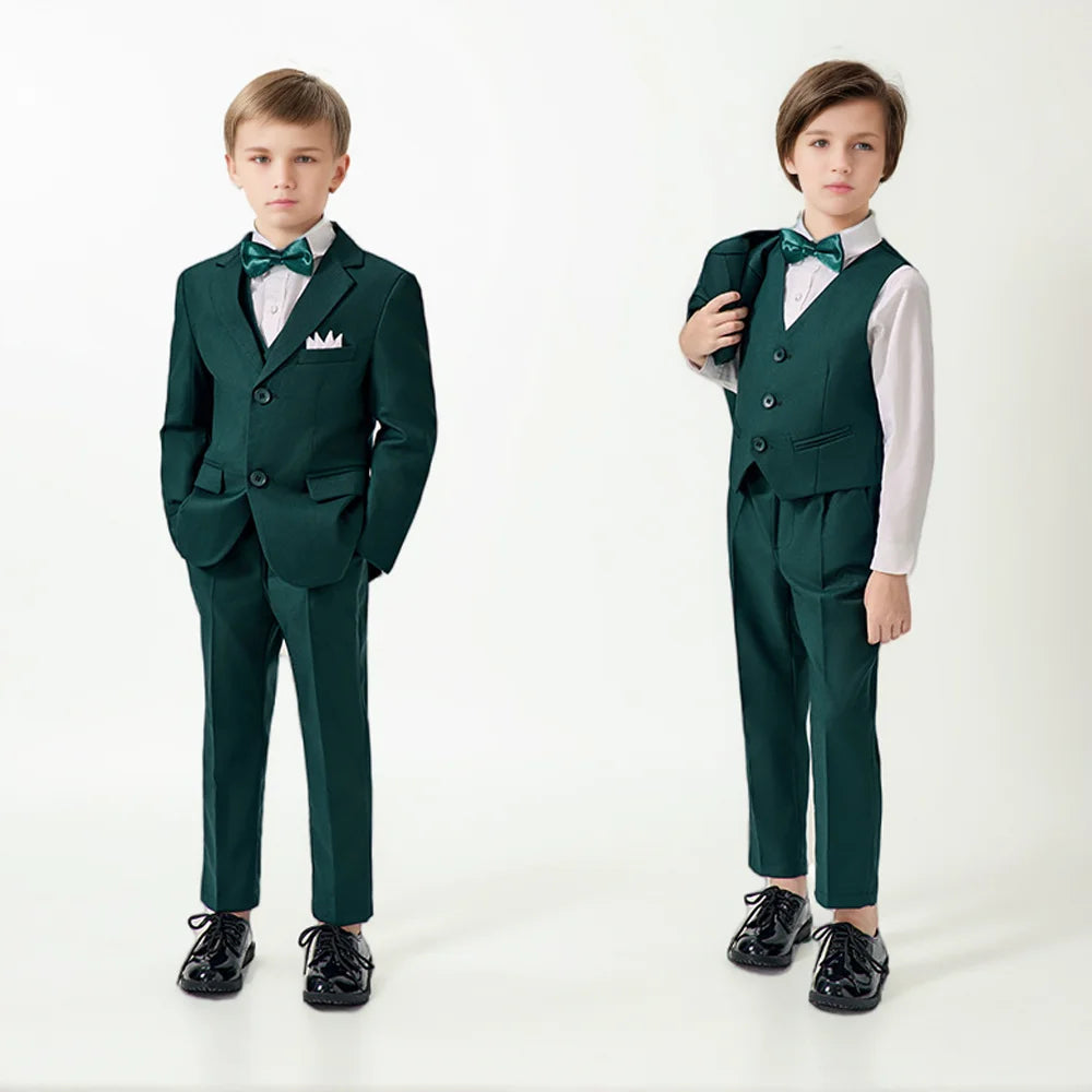Drenge Stilfuldt 4 Stykker Bowtie Jakkesæt - Genaro