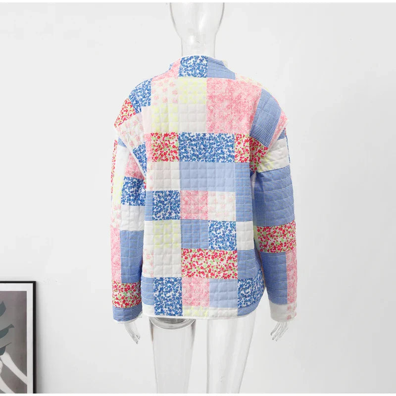 Trendy quiltet patchworkjakke - Zariyah