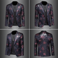 Enkeltradet blazer med blomsterprint - Richer