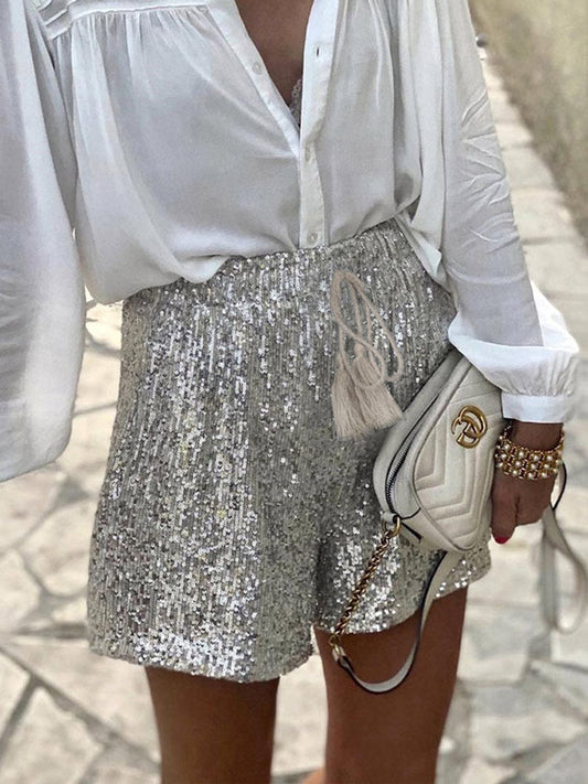 Sonia - Shorts med glittereffekt