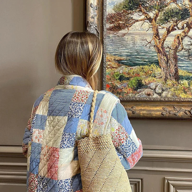 Trendy quiltet patchworkjakke - Zariyah