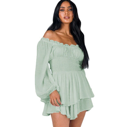 Lea - Off-shoulder nederdel med flæser