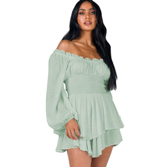 Lea - Off-shoulder nederdel med flæser
