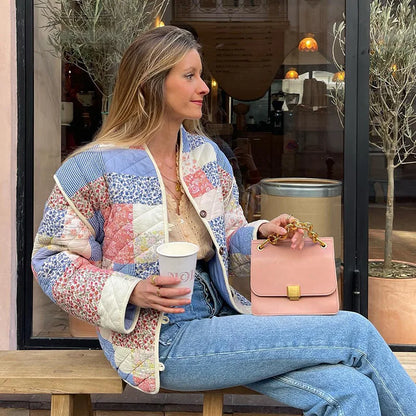Trendy quiltet patchworkjakke - Zariyah