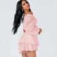 Lea - Off-shoulder nederdel med flæser