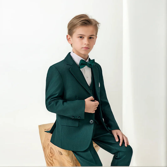 Drenge Stilfuldt 4 Stykker Bowtie Jakkesæt - Genaro