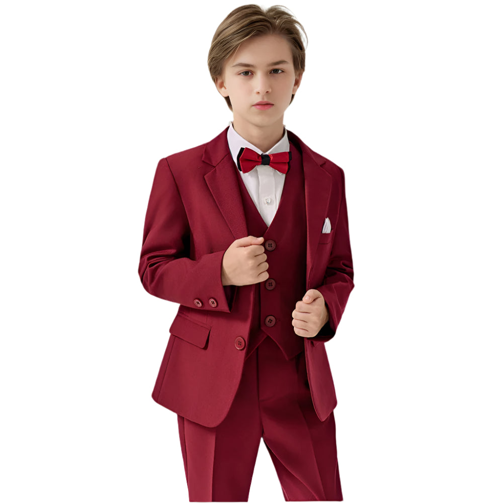 Drenge Stilfuldt 4 Stykker Bowtie Jakkesæt - Genaro