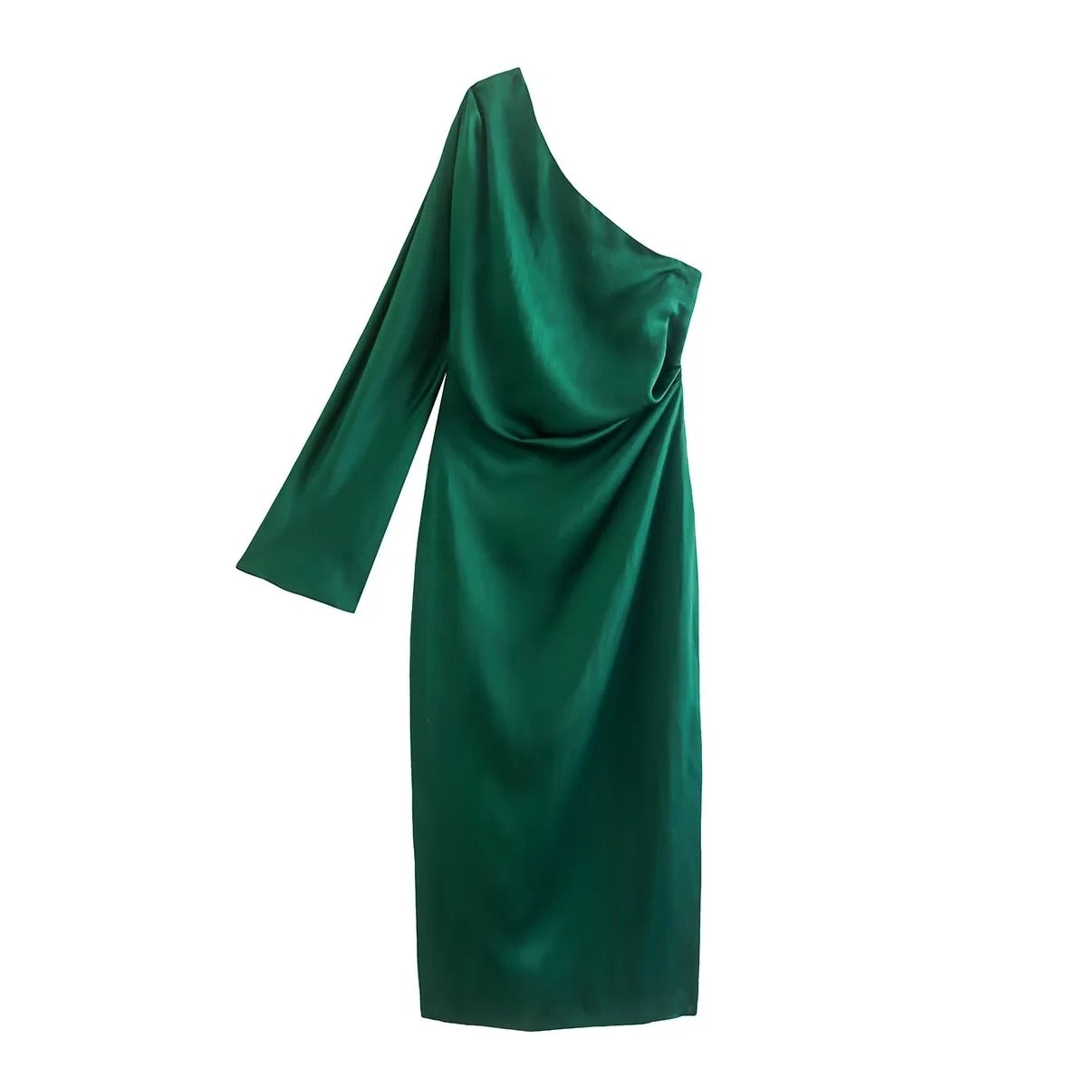Juliana - Satin-kjole med én skulder