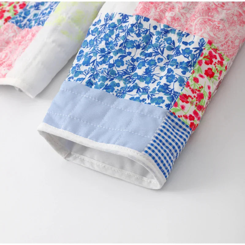 Trendy quiltet patchworkjakke - Zariyah