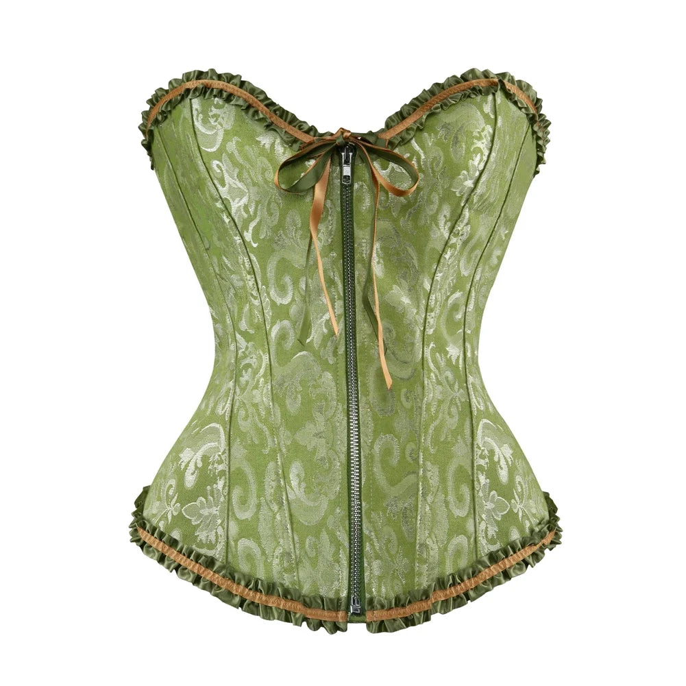 Blomstret bustier-korset til kvinder med blonder - Jannik