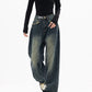 Vintage streetwear koreanske baggy jeans til damer - Liliana