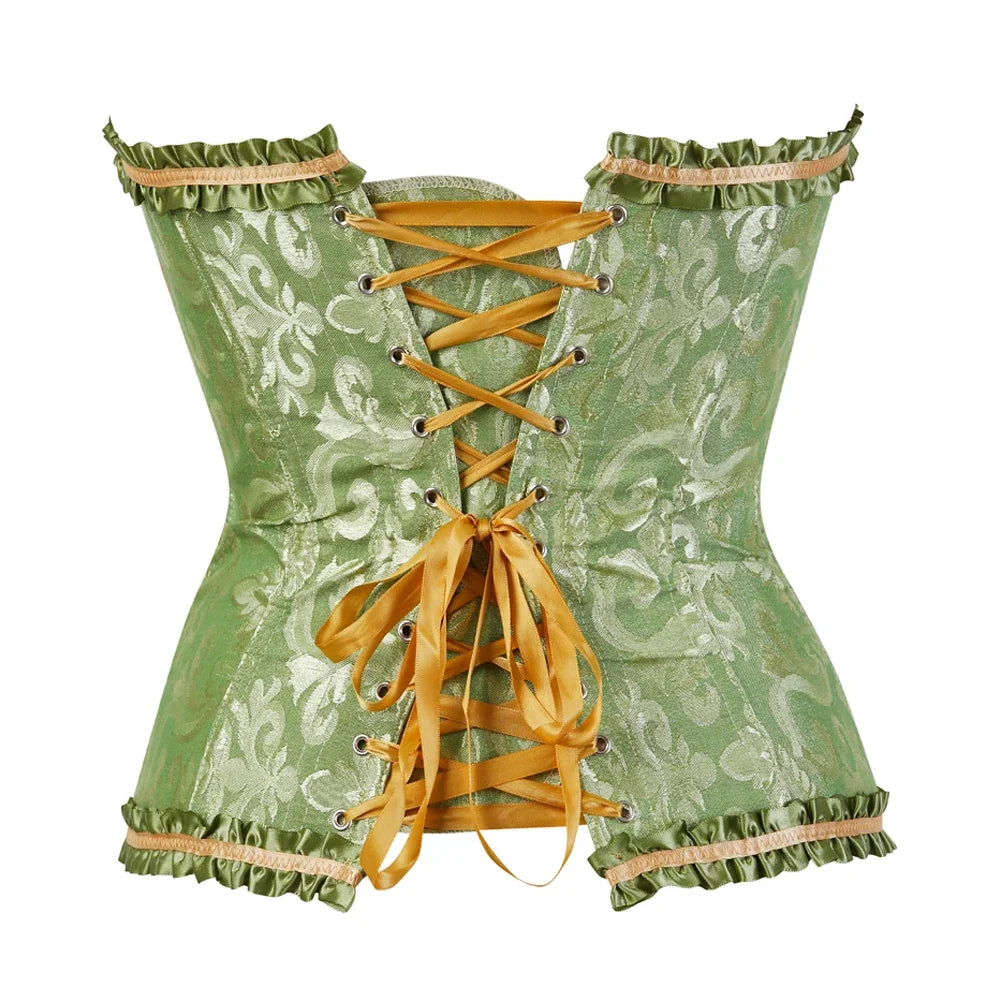 Blomstret bustier-korset til kvinder med blonder - Jannik