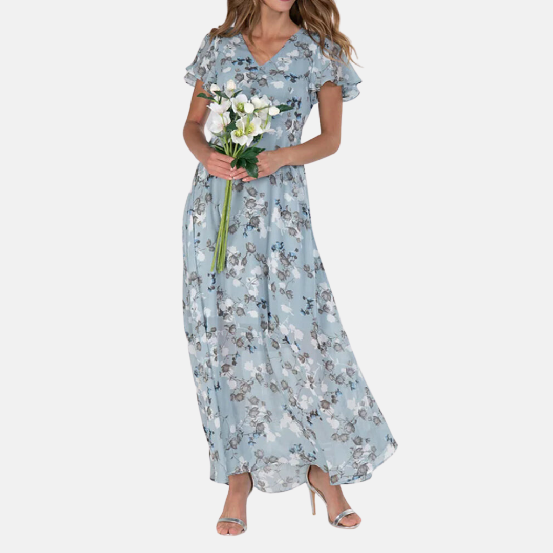 Renate - Elegant Sommer Blomstret Kjole