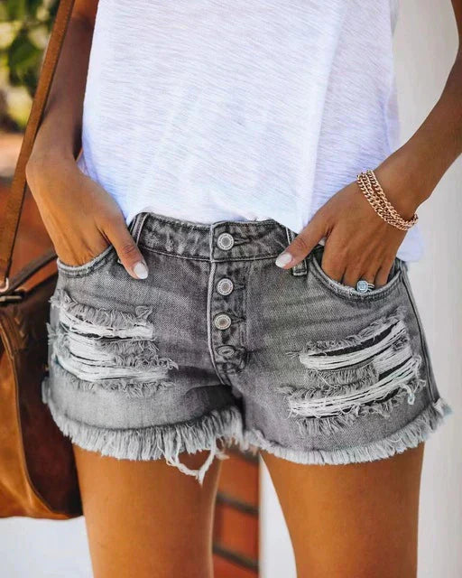 Casual denimshorts til kvinder - Noelle