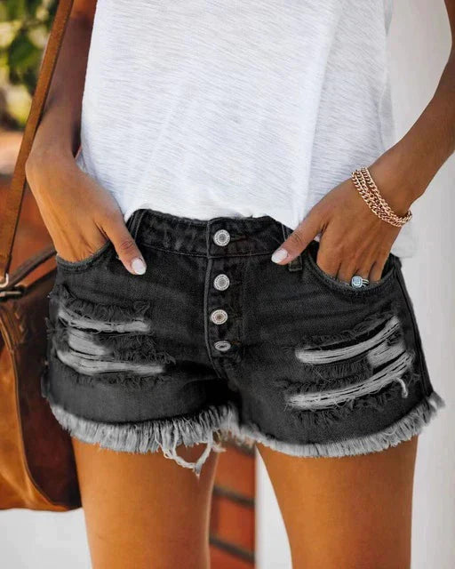 Casual denimshorts til kvinder - Noelle