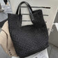 Vævet tote taske med struktureret design - Virgil