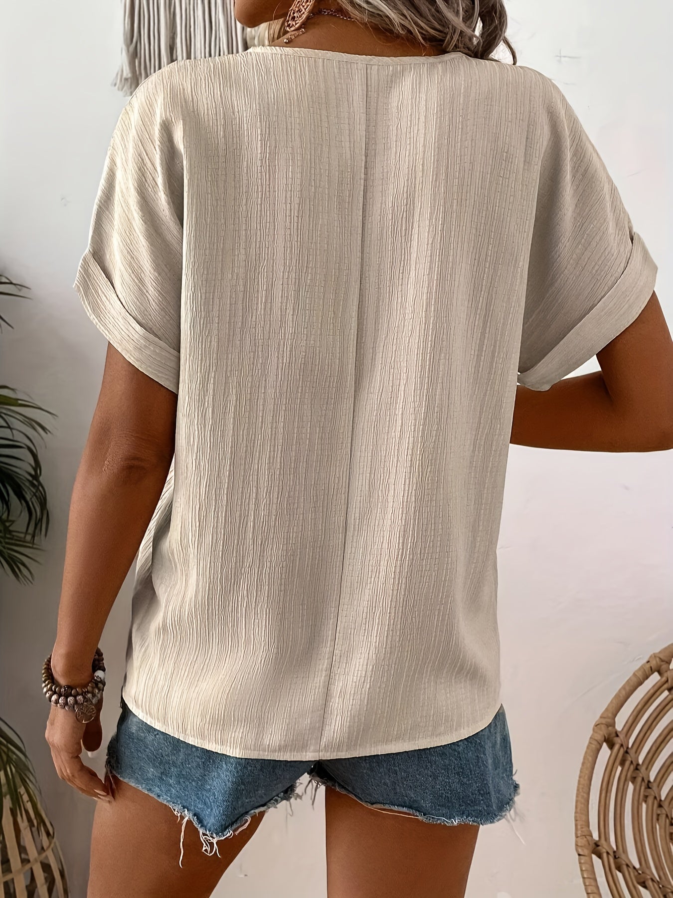 Abrikosfarvet bluse - Tess