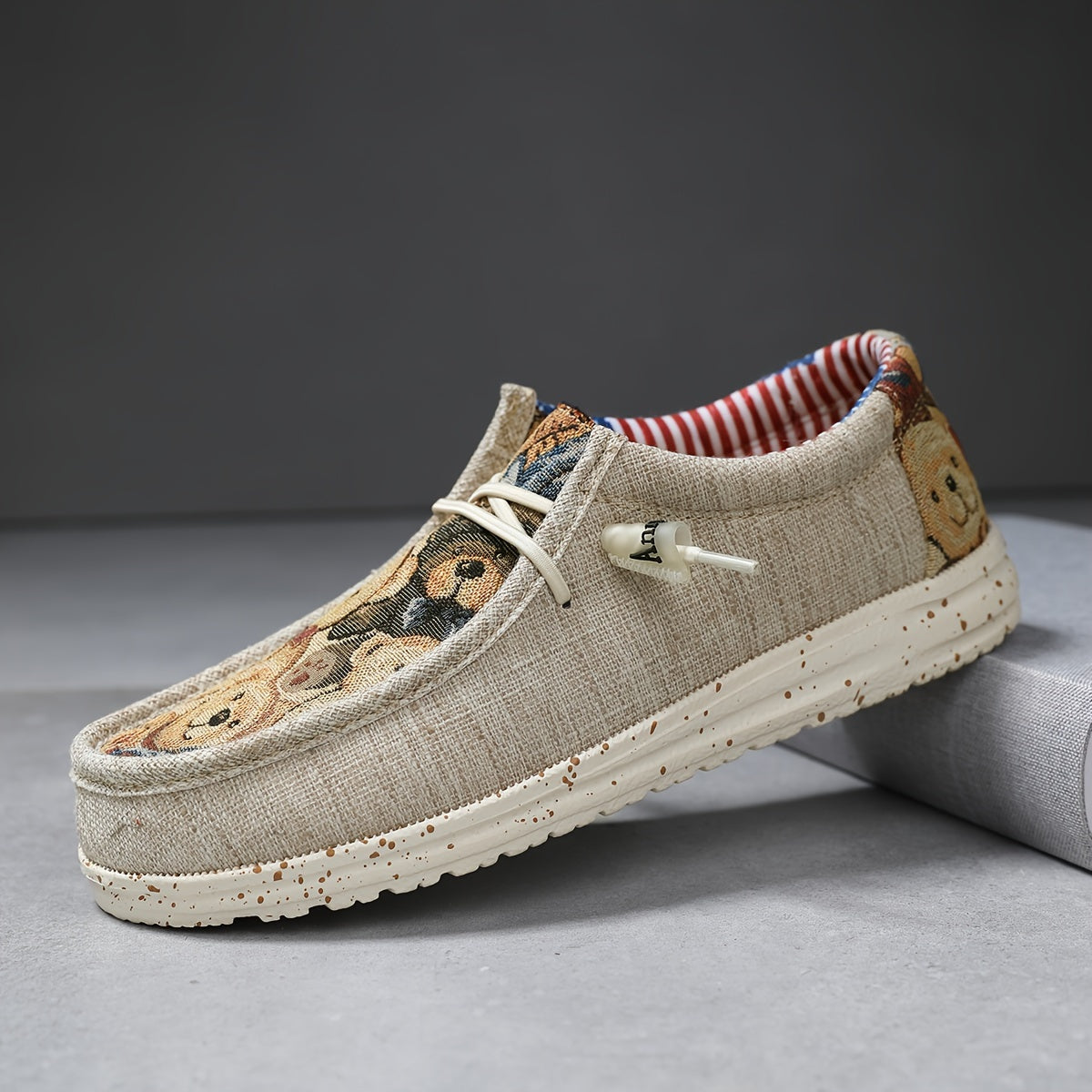 Khakifarvede loafers med snørebånd - Villum