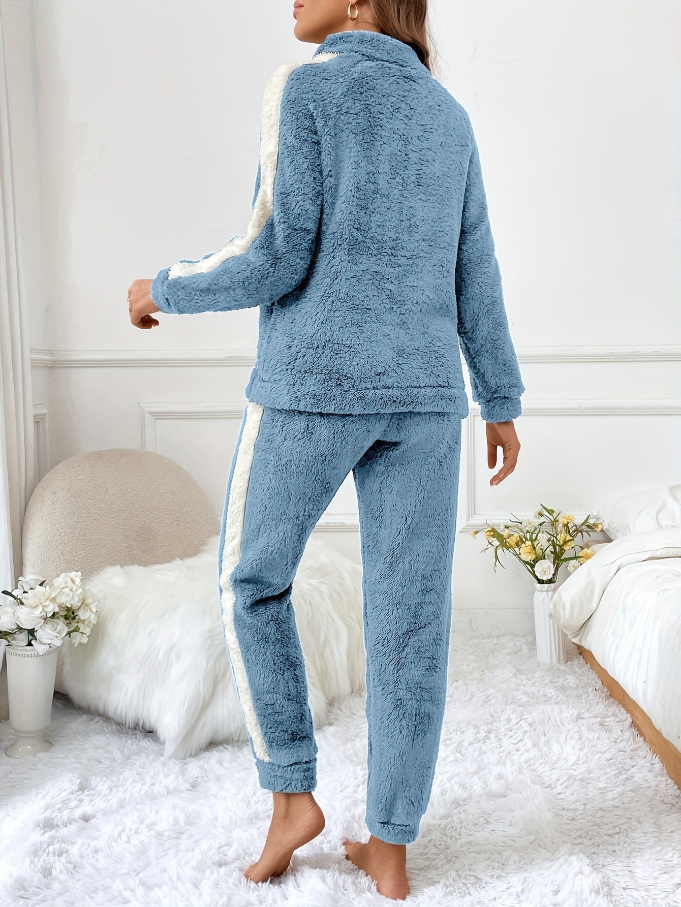 Blødt plys-loungepyjamas-sæt - Elvin