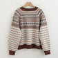 Cardigan med traditionelt Fair Isle-mønster - Reagan