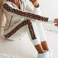 Trendy træningsdragt med leopardprint til kvinder - Penrose