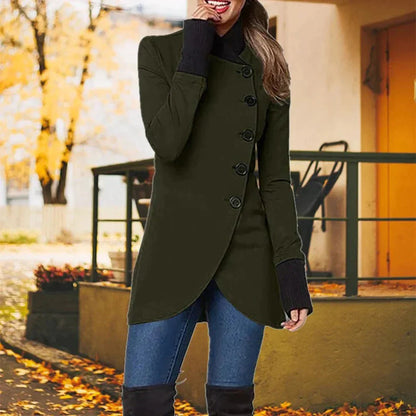 Chic tunika frakke med knapper - Elaine