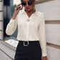 Hvid elegant slim-fit bluse - Ilse