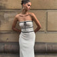 Reinhilde - Elegant ensemble bestående af bandeau-top og maxi-nederdel