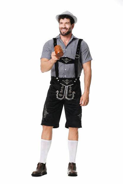 Traditionelle danske oktoberfest-lederhosen til mænd - Quintus