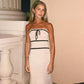 Reinhilde - Elegant ensemble bestående af bandeau-top og maxi-nederdel