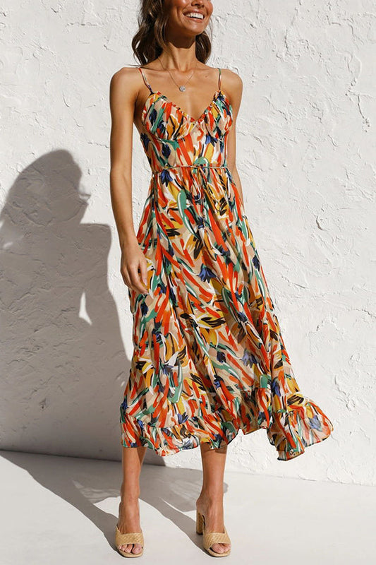Isobella - Sleeveless dress with floral print