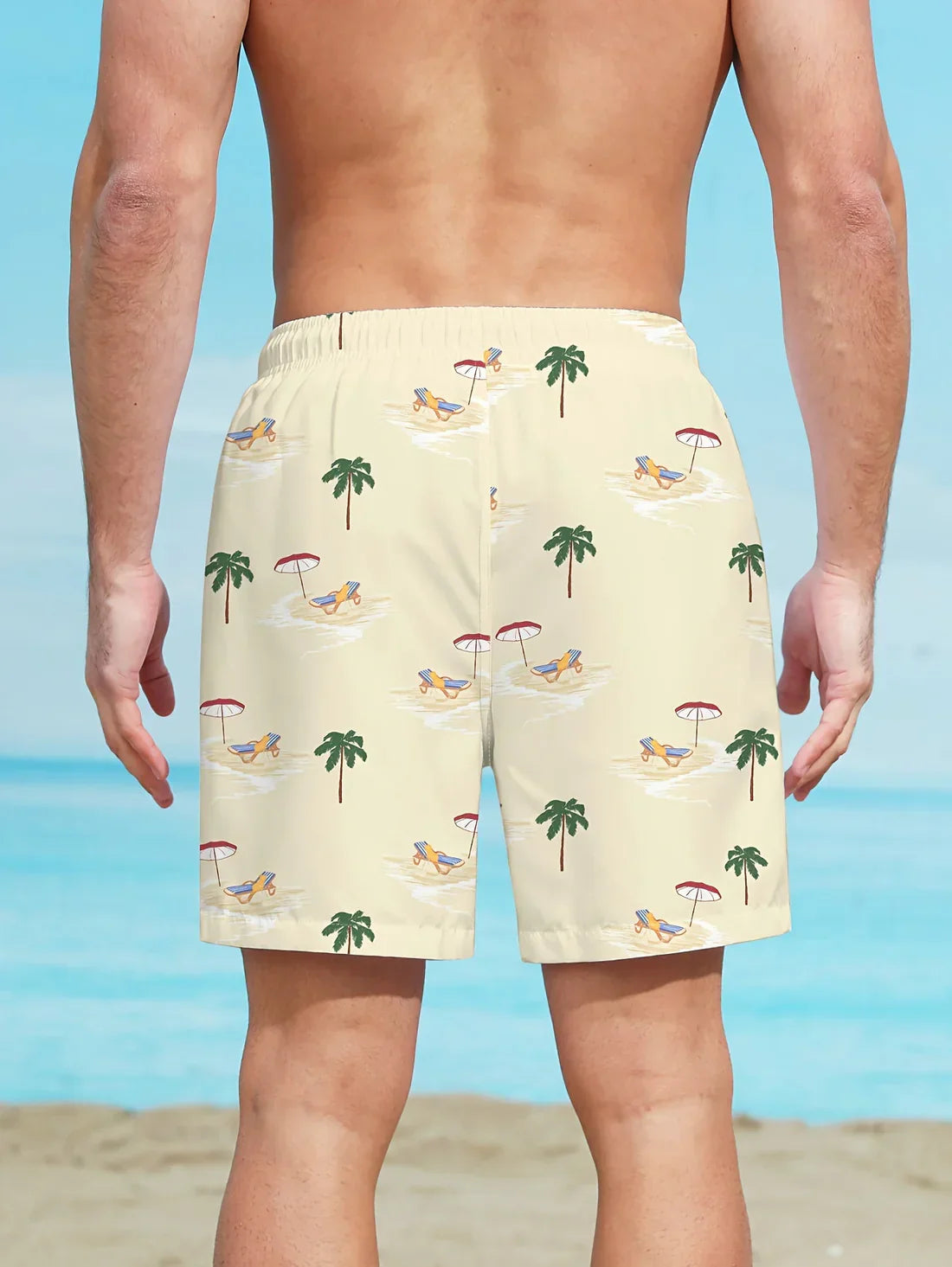 Strandshorts med palmemønster - Milas