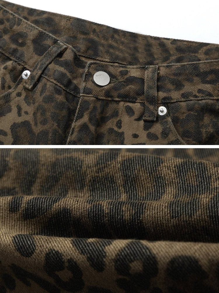 Jeans med leopardmønster - Mya